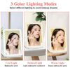 FOME Makeup Mirror with Lights, Travel Make up Vanity Mirror with 72 LED, 1x/10x Magnification Touch Screen Dimmable Lighting Rechargeable Magnif