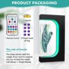 YJINGRUI Magnetic Floating Shoe Stand 16 Colorful LED Levitating Shoes Display 360 Degree Rotating Floating Sneaker Stand (Black)