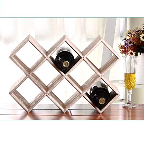 Countertop Shape Bamboo Wood Leather Wine Rack - Waterproof Countertop Cabinet Wine Holder Storage Stand Cellar, Table Top Wine Bottle Storage Sl