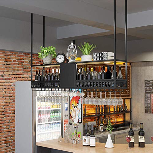 OUSIKA Wine Racks,Wall-Mounted Wine Rack Hanging Wine Glass Rack Ceiling Decoration Shelf for Bars,Restaurants,Kitchens Bar Floating Shelf Ceilin