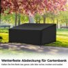 YHomU 4-Seater Garden Bench Cover, Waterproof 210D Oxford Cloth Cover for Garden Furniture, 74.8 x 26 x 35 Dust-Proof Rattan Sofa Protective Cove