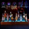 B4Life Liquor Bar Bottle Display Shelf, 2 Tier Real Wood Bar Shelves for Liquor Bottles, Bar Shelf for Liquor, Liquor Shelf for Home Bar Liquor S