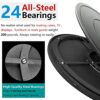 VOLCANOES CLUB 16 Inch Lazy Susan Turntable - Heavy Duty Rotating Swivel Steel Ball Bearings - Flat Base Stand for TV/Computer/Monitor/Arts/Craft