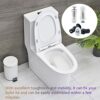 4 Pack Toilet Seat Hinges Screws, Toilet Seat Bolts Expanding Rubber Top Nuts Screws Expanding Nylon Nuts WC Blind Hole Fitting Universal Toilet