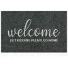 AAZZKANG Doormat Outdoor Entrance with Non Slip Rubber Backing Welcome Please Remove Your Shoes Mat Easy to Clean Indoor Door Mat for Entrance