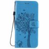 Thoankj Samsung A34 5G Phone Case, PU Leather Flip Notebook Wallet Cover Embossed Cat Tree with Magnetic Stand Card Holder Slot Folio Soft TPU Bu