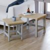 Amazon Brand - Movian, Arlington Nest of Tables, Engineered Wood End Table, Square, Grey & Oak, H 40 x W 36 x D 39 Cm