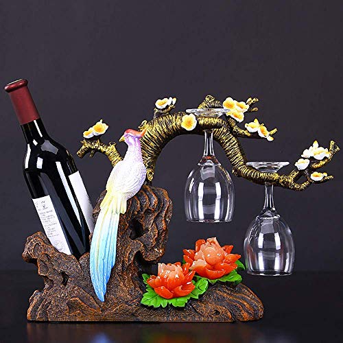 PIBM Stylish Simplicity Wine Racks Free Standing Wine Rack,Living Room Decoration Resin,Modern Home Decorations,Creative Craft Wine Cabinet Displ