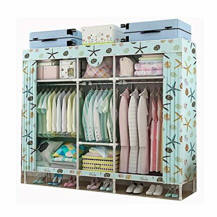 LUKEO Fashionable Art Home Furnishing Non-woven Bedroom Furniture Portable Cabinet Assembly Multifunctional Foldable Wardrobe Closets