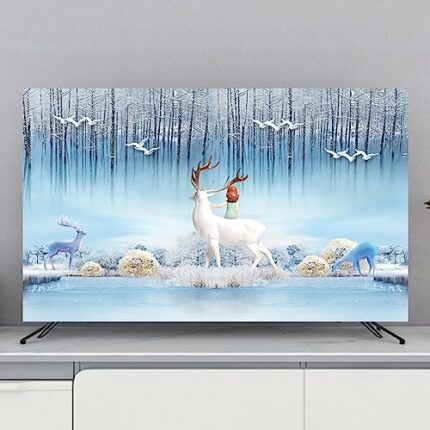 Qvo TV Dust Cover,Cover Type 32-80 Inch Sunflowers Polyester Microfiber Cloth Easy To Cover Your TV Style(Size:40-43in(102x65cm),Color:C)