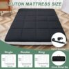 ZIKEBTUY Floor Mattress Japanese Futon King Mattress Topper - 10cm Thick Foldable Tatami Mat Sleeping Bed Pad for Guests, Dormitories, Camping, S