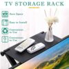 QLOUNI TV Top Rack Shelf, Monitor Top Storage Shelf Adjustable Screen Top Shelf TV Storage Rack Foldable Monitor Top Bracket for Flat Screen TV C