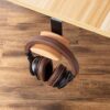 Headphone Hanger Holder Wall Mount,Headset Stand Hook Under Desk Beech Wood Earphones Hanger for Audio,Studio and PC Gaming Headphones(Beech-Z)