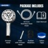 GH1200 Handheld Filter Shower Head High Pressure with10 Modes Quick Installation, Leak- Proof and Clog Resistant Powerful High Pressure Shower He