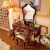 CZDYUF Solid Wood Dressing Table Vanity Table Bedroom Dressing Cabinet Princess Oak Carved Dressing Table
