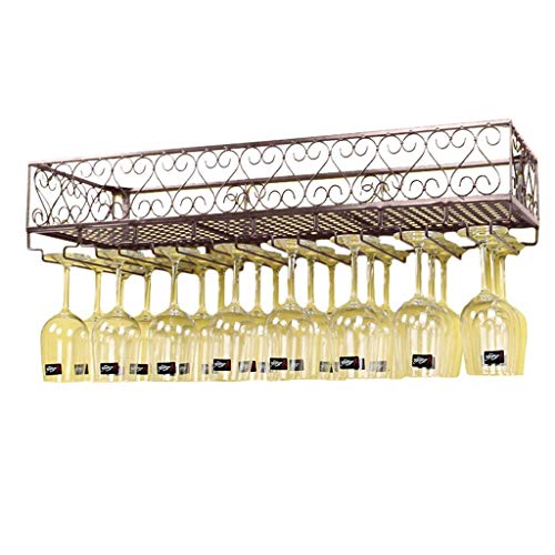 PIBM Stylish Simplicity Wine Rack Shelf Wine Rack with Adjustable Height, Ceiling Mounted Hanging Wine Bottle Holder, Metal Iron Wine Glass Holde