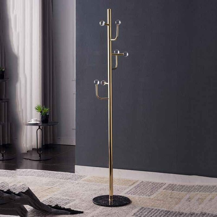 maozi Metal Coat Hanger Design Floor-to-ceiling Coat Rack Standing Bedroom Furniture Floor-to-ceiling Coat Hanger (Color : D, Size : Light Grey)