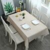 137*180cm Grey Checkered PVC TableCloth Plaid Wipeable Tablecloth Rectangular,Plastic Wipe Clean Tablecloth Stain Resistant,Waterproof,Oil-proof
