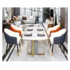 Kitchen Dining Room Furniture Chairs Dining Chairs Set Of 4,Water Proof Leather Kitchen Chairs with Carbon Steel Legs,Modern High Back Padded Sof