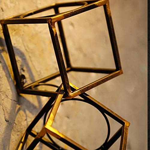 CZDYUF Iron Wine Rack, Wine Rack Wall Home Decoration Shelf Retro Restaurant Bar, Bronze
