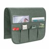 SyMax Sofa Armrest Storage Organizer with 6 Pockets Chair Non-Slip Armchair Caddy for Recliner Remote Holder, TV Control, Cell Phone (Beige)