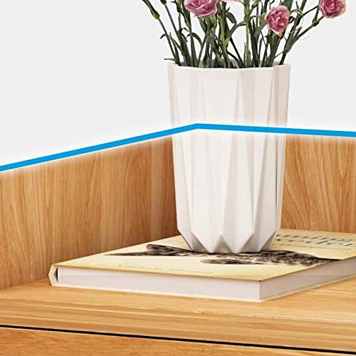 LUKEO Simple Bedside Table Bedroom Locker, Wooden Locker Cabinet Bedside Table Drawer Bedroom Furniture