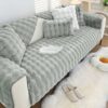 Hufu Rabbit Plush Sofa Cover, Soft Warm Sofa Slipcover For Corner L Shape 1 2 3 Seater, Non-Slip Velvet Sofa Cushion Covers, Thick Furniture Prot