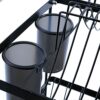 Uten Stainless Steel Draining Rack for Dishes, Dish Drainer with 2 Levels, with Cutlery Holder, Cutting Board Holder, Drip Tray,Non-Slip feet, Ea