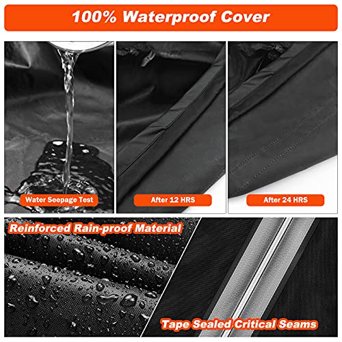 Raweao 2 Seater Garden Bench Cover Waterproof, Weatherproof Patio Bench Seat Cover Outdoor, 500D Oxford Heavy Duty Garden Loveseat Cover for Sofa