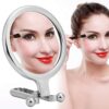 Yunmoxiao Hand Mirror, Double-Sided Hand Held Mirror,1X/10X Magnifying Foldable Makeup Mirror Magnification & Adjustable Handle/Stand, Portable S
