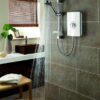 Triton Collection 2 | Shower Electric | 9.5 KW | Triton Aspirante I WHITE GLOSS I Electrical Showers | with Showerhead and Anti Twist Hose | Best