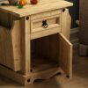 Amazon Brand - Movian Corona Magazine Table, 1 Drawer, Solid Pine Wood, 51.5 x 54 x 38 cm