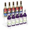 eipizx Coffee Syrup Organizer 2 Tier Syrup Bottle Holder Rack for Coffee Bar 10 Bottles White Wine Bottle Rack Coffee Syrup Stand Shelf for Syrup
