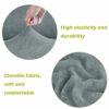 NEKOSUKI Arm Rest Covers Set, Chenille Arm Covers for Chairs and Sofas Anti-Slip Couch Armrest Covers with Pins, Furniture Armrest Protector for