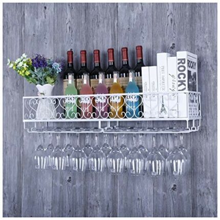 Stylish Simplicity Wall-Mounted Metal Wine Racks Stylish Simplicity Industrial Retro Stylish Simplicity Champagne Glass Wine Glasses Goblet Brack