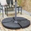 909 Outdoor Umbrella Base 100 x 100 cm, Umbrella Stand Black, Weatherproof Parasol Base, Weight Set Suitable for Hanging Parasol with Cover, Fill