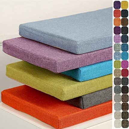 HBLIGHT Indoor Outdoor Bench Cushion,Custom Washable Bench Cushion for Garden Furniture,Non Slip 2/3/4 Seater Pad Patio Kitchen Sofa Bench Cushio