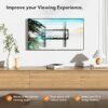 VonHaus TV Wall Bracket for 32-70" Screens, Ultra-Slim TV Bracket with Spirit Level, Flat to Wall Mount, 45kg Capacity, Max VESA: 400x400mm