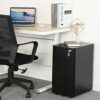 YITAHOME Fully Assembled 3-Drawers Rolling File Cabinet - Lockable Drawers, Home Office Mobile Filing Cabinet with Wheel, Under Desk File Cabinet