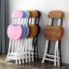 WALNUT Collapsible Dining Room Chairs Home Furniture Chairs For Kitchen Modern Simplicity Nordic Kitchen Stool Student Portable Stool (Color : G)