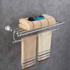 HIGOH Towel Racks, Bathroom Towel Rack Wall Mounted Towel Holder,European Antique Double Bath Towel Rack,Multifunctional Towel Holder,Retro Bathr