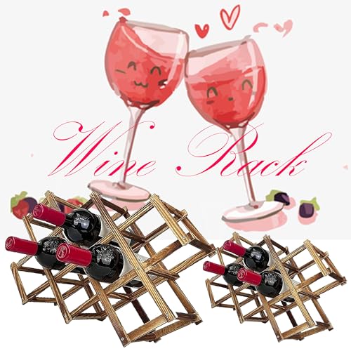 UnisonPetSolid Wood Wine Rack Cabinet, Living Room Wine Display Rack, Wine Rack, Floor Shelf, partition Shelf, Wine Rack Lattice Ornament