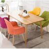 dining chair Dining Chairs Set - Corner Kitchen Counter Chairs, Dining and Kitchen Side Chair with Wood Legs Accent Chair Backrest Armchair for L