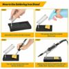 Soldering Iron Kit, 60W Adjustable Temperature 200-450°C Soldering-Iron Gun Kit,Welding Tools with ON/Off Switch,5 Soldering Tips,Desoldering Pum