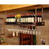 Stylish Simplicity Wine Rack, Vintage Wrought Iron Wine Rack, Ceiling Wine Rack, Multi-Function Storage Rack, Home Goblet Rack, Cabinet Bar Kitch