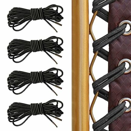 MIVAIUN 4 Pieces Replacement Elastic Cord for Sun Lounger, Replacement Cords for Zero Gravity Chair, Repair Tool Kit for Outdoor Recliners, Sun L