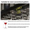 SUCHETA Wine Rack Wall-Mounted Inverted Wine Glass Rack Surrounding Edge Design Iron Hanging Ceiling Decoration Shelf Industrial Bottle Holder Wi