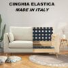 IPEA Elastic Strap for Sofa, Chairs, Upholstery, Armchairs - 10 Meters in Length - 3 Rows Tie Rope for Seats, Backs - Elasticity 50% - Width 50 m
