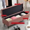 Storage Ottoman Bench for Bedroom, Premium Storage Bench End of Bed Upholstered Bench, Modern Bedroom Bench Entryway Bench Ottoman, for Bedroom,