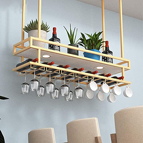 OUSIKA Wine Racks,Wine Glass Rack Cabinet Holder - Wall Bottle Glass Shelf Ceiling, Wine Cabinet Barniture, Wine Storage Display